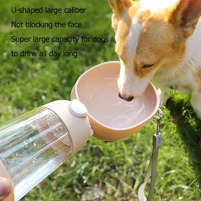 Haustier Hund Wasserflasche Futter Napf Tragbare Wasser Futter Flasche Haustiere Outdoor Reise Trinkwasser