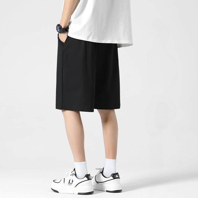 Shorts Men's Summer Thin Men's Quick Drying Five Quarter Pants Loose Ice Silk Pants for Casual Sports Wear