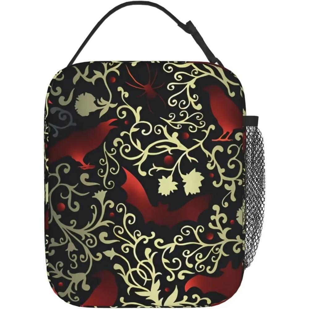 Raben Spinnen und Fledermäuse Lunchtasche Kinder Lunchtaschen Lunchbox Lunchtasche für Frauen Bento Tragetasche Isolierter Lunchbehälter