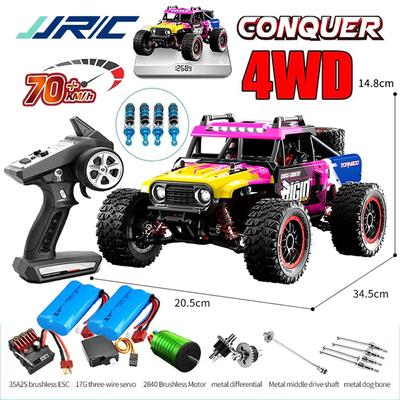 Nieuw 1:16 JJRC RC Off-Road Voertuig 4WD 50/70KM Borstelloze Elektrische Hoge Snelheid 2.4G RC Auto Drift Monster Truck Kinderen LED Licht Speelgoed Cadeau Raceauto