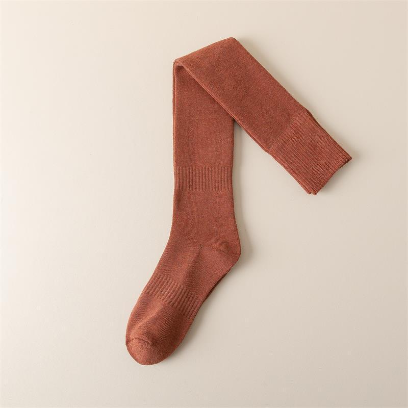 Women's Over-the-Knee Terry Socks - Thickened Warmth, Autumn/Winter, Japanese JK Style, Calf-Length.