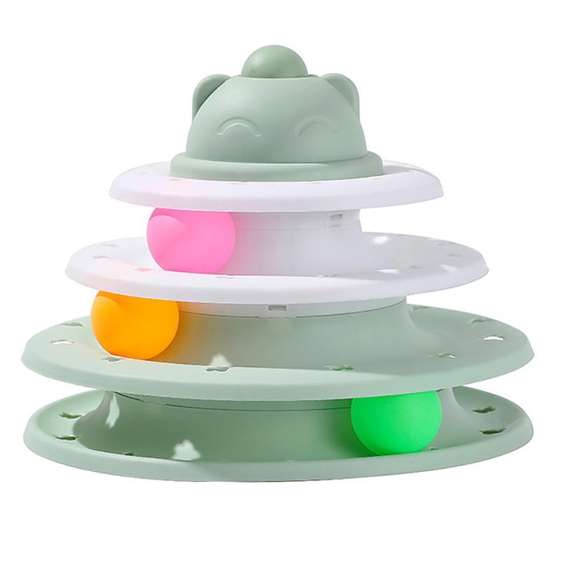 Cat toys new cat head cat carousel cat self-sexual track amusement plate interactive educational toys