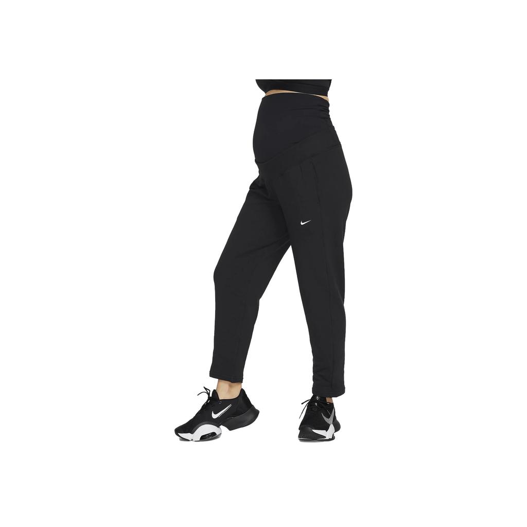 Nike Loose Mid-Rise Solid Straight Leg Casual Pants Women Bottoms Black FB4684-010