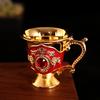 Beautiful Retro Teacup Style Zinc Alloy Exquisite Rhinestone Teacup Decor Home