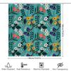 Bright Floral Shower Curtain Waterproof Fabric Bathroom Decor Blue Green Yellow Red White Flower Pattern Bath Rug Cover Size180X