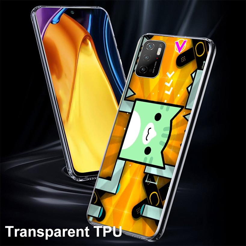 Geometry Dash Game Phone Case For Xiaomi Poco X7 X6 X5 Pro F7 Ultra Redmi 15C 15 13 13C 12 12C 10 10A 10C 9 9A 9C 9T Cover Poco