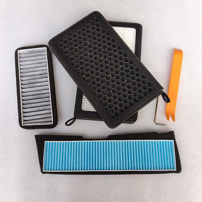 For Tesla Model 3 Y S X Air Intake Activated Carbon Filter Air Purifier HEPA Air Conditioning Filter Cotton