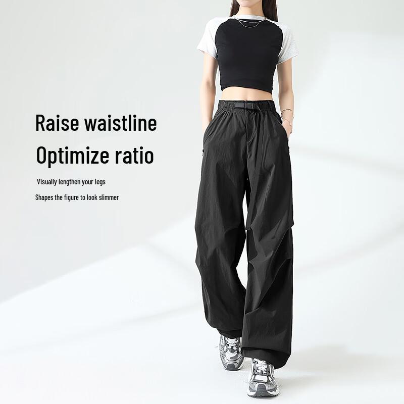 MJ STYLE Women's Functional Parachute Cargo Pants