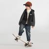 Boys' Fleece Lined Hooded Colorblock Jacket