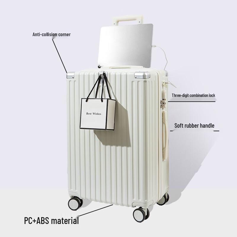 OEING Hardside Spinner Luggage with USB & Cup Holder 24 inch