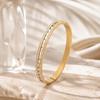 Hot-selling titanium steel bracelet European and American INS three-row diamond-encrusted design, light luxury texture fashionable stainless steel
