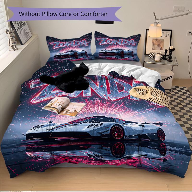 3pcs Pagani Zonda Duvet Cover Set - Machine Washable, Includes 1 Duvet Cover and 2 Pillowcases, No Core Included yy251022206
