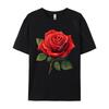 Unisex Clothing Red Rose Tees Birthday Camisa Unisex Retro Funny Camisa Unisexs TShirts Funny Tops Tees Top Quality