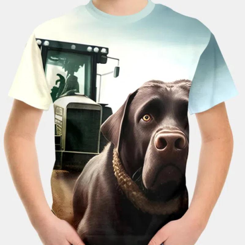 Moda Cool Mașini de curse și animale Tricou pentru băieți Ocazional de vară Lejer Comod Tricou cu mânecă scurtă Topuri Îmbrăcăminte pentru copii pentru băieți