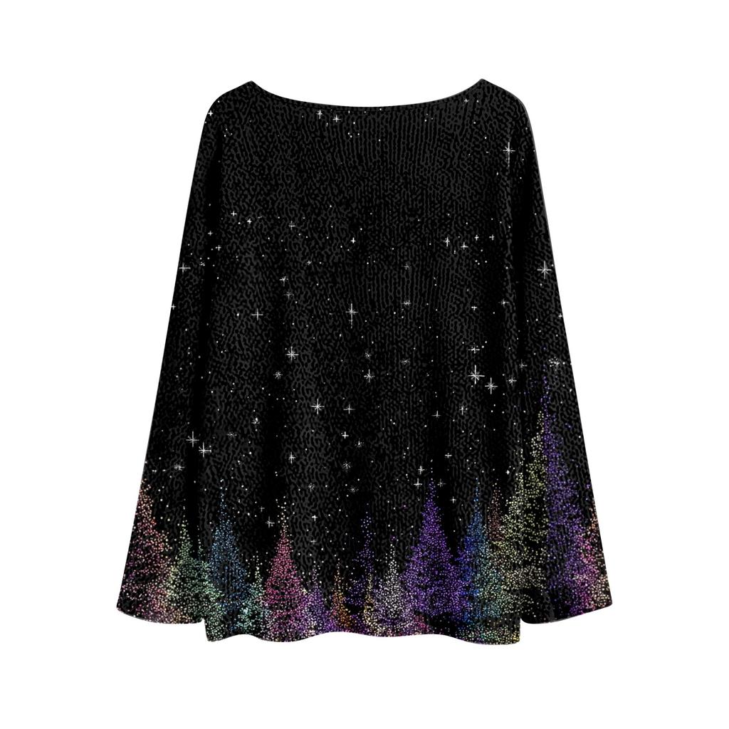 Womens  Fall Sweaters Long Sleeve Print Tops Pullover Sweaters Loose Dressy Casual Basic Clothes