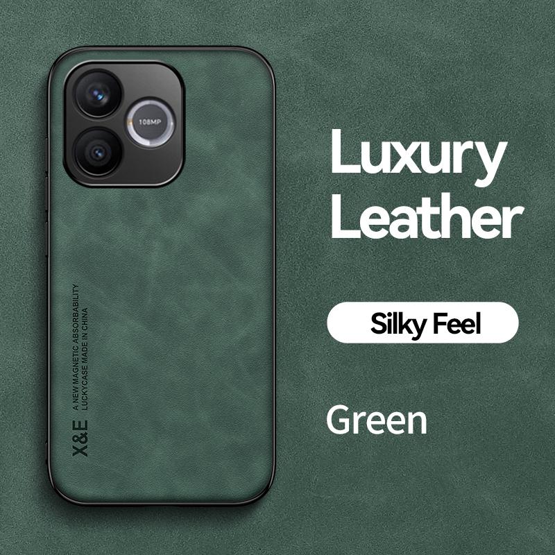 KEYSION Luxury Retro PU Leather Phone Case for HONOR 600 Lite 5G Silicone+PC Shockproof Phone Back Cover for Honor 500 Smart 5G