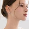 (Silver 925) Flower Prong Cubic Pearl Earrings EC3312