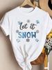 (Asian Size) Style Cute 90s New Year Clothing T Shirt Women Fashion Christmas Festival Tee Top Print Female Woman Short Sleeve Graphic T-shirts