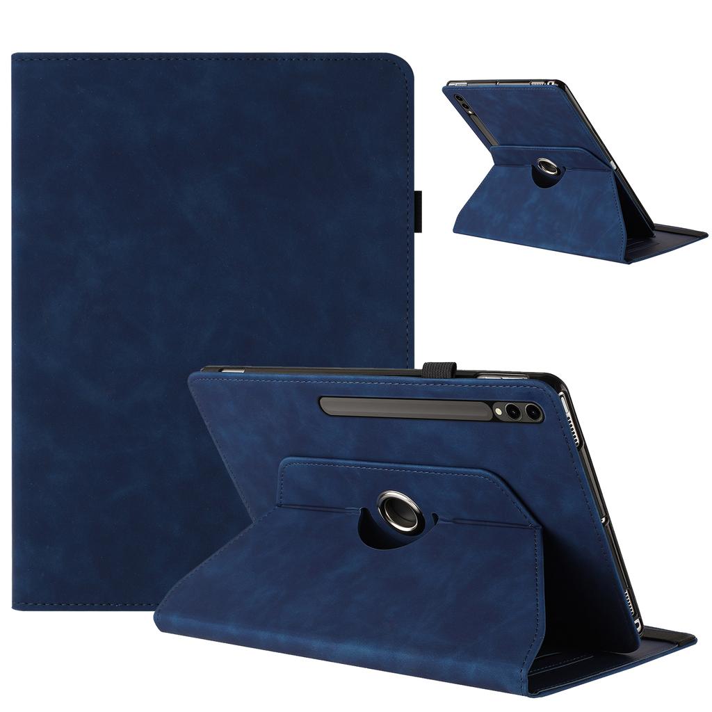 Tablet Case For Samsung Galaxy Tab S10+/S9+/S9 FE+ Rotating Stand Solid Color PU Leather Cover