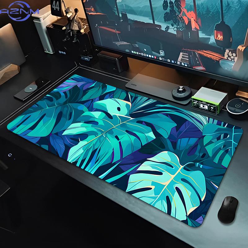 Green Tropical Plants Desk Mat Mousepad Computer Deskmat 300x800 Mouse Pad Kawaii Office Accessories Pc Table Rug Xxl Mouse Mats