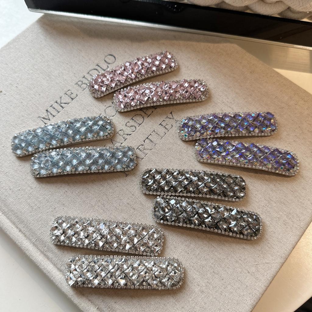 Korean new style super flashing bangs hairpin hair accessories side clip fashion shining light luxury exquisite broken hairpin net red bb clip