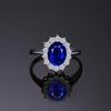JewelryPalace Prinzessin Diana Kreierter Blauer Saphir 925 Silber Verlobungsring Rubin Natürlicher Amethyst Citrin Blauer Topas