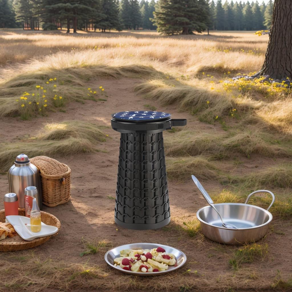 DWY Patented Folding Telescopic Outdoor Height 400kg Weight Reinforced Compact Includes Japanese Perfect for Waiting In and Use Chair, Chair,