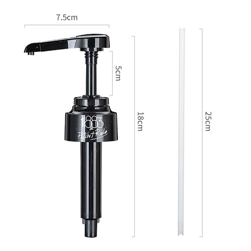 1L Spender Siruppumpe Schwarzer Flüssigkeitsspender für Monin Sirup 10ml Saftflaschen-Spenderpumpe Küche Büro