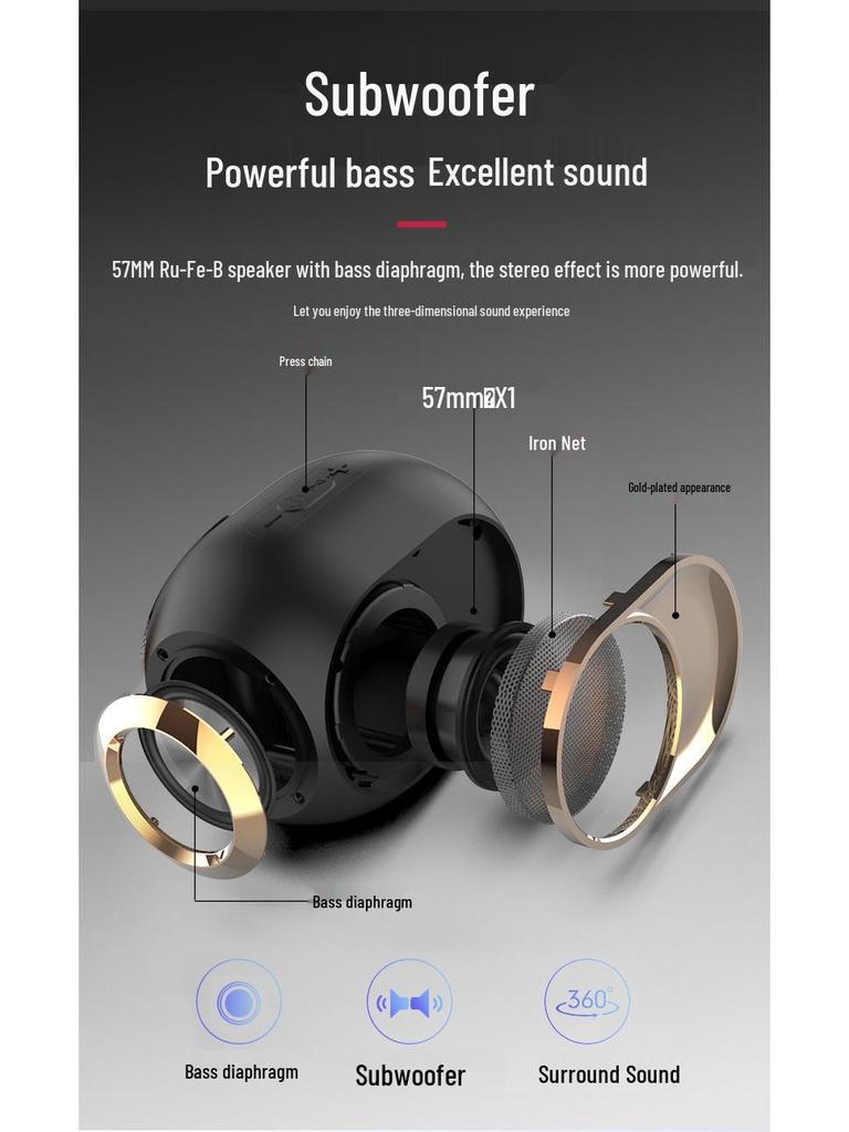 X6 Home/Outdoor Bluetooth Speaker: TWS, Wireless, Heavy Subwoofer, Smart Audio System
