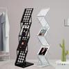 A4 Aluminum Folding Literature Rack: Floor-Standing Magazine & Newspaper Display Stand