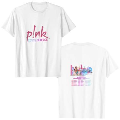Crew Neck T - Shirt with Pop Rock Creative - Inspired Graphic Featuring P!nk Tour Art for Music Enthusiasts