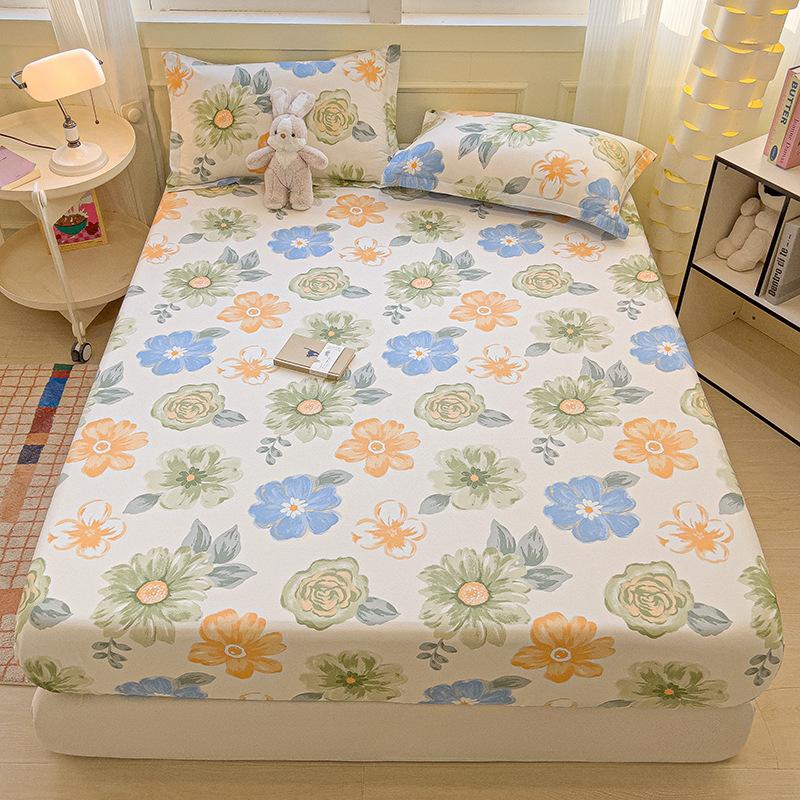 Reine Baumwolle Einzel- und Doppelbett Tasche Matratzenschoner Reine Baumwolle Spannbettlaken Staubdichter Bettschutz