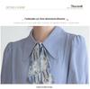 2025 Chic Women's Short Sleeve Chiffon Blouse with Tie – Stylish, Niche Summer Fashion