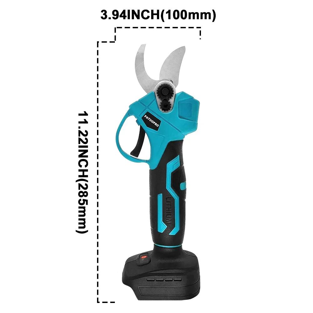 30MM Cordless Brushless Electric Pruning Shear Tree Bonsai Pruner Branches Cutter Power Tool For Makita 18V Battery(No Battery)
