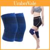 Bequeme blaue Strick-Kniebandage für alle Sportarten mit Wärmeschutz