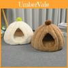 Cama para Gato Inverno Quente Grossa Abóbora Mongólia Fechada Segura Casa para Dormir Gato Para Uso Interno