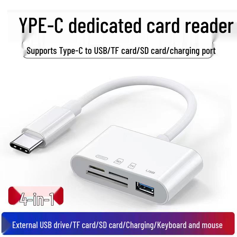 USB-C Card Reader: Memory Card, Mouse, Keyboard, USB Flash Drive, Camera Adapter Cable