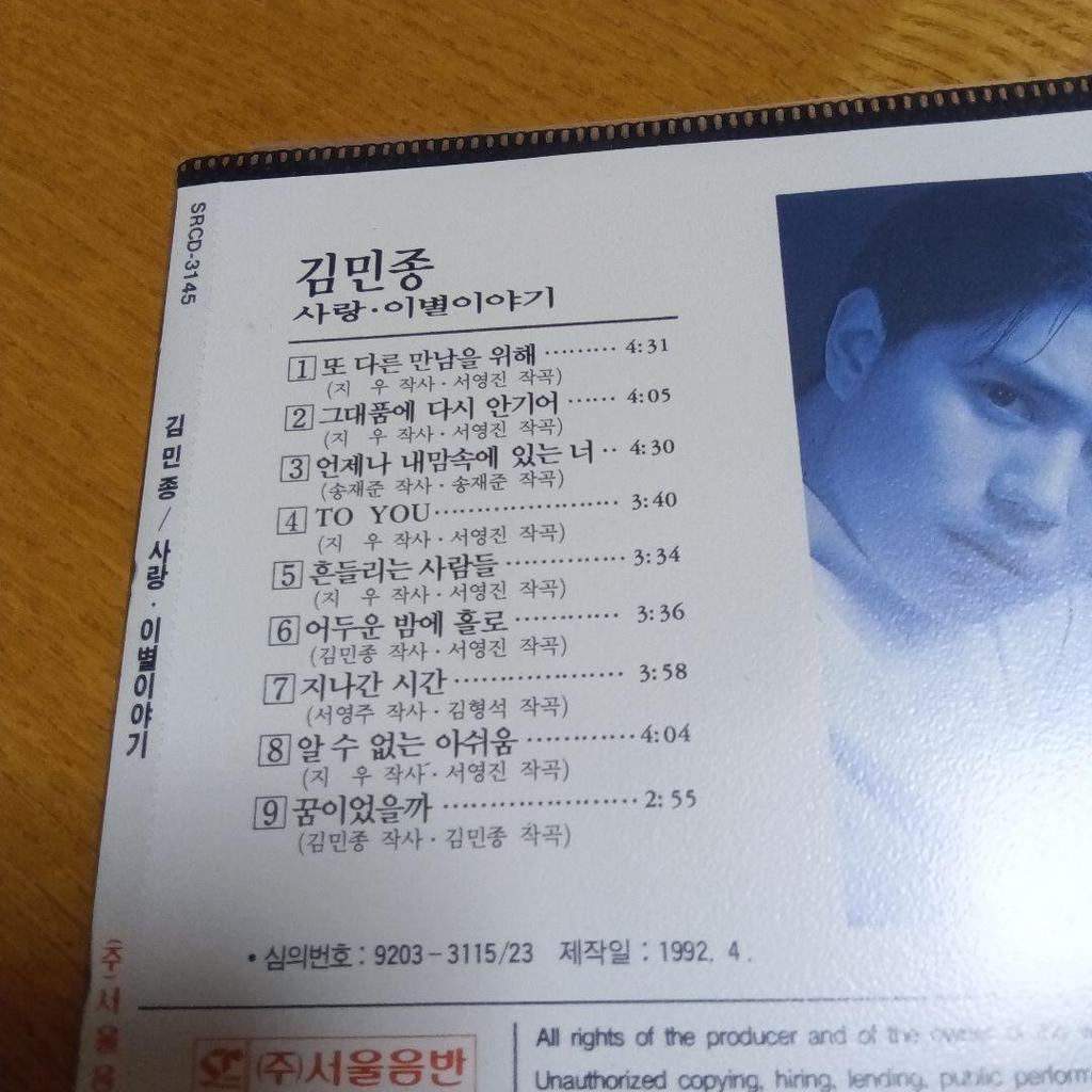 [USED] Kim Min Jung 1st Album "Love and Breakup" CD