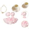 Girl Doll Clothes Bow Headdress Decor Tulle Dress Set for Dolls Age 57 810 Style A