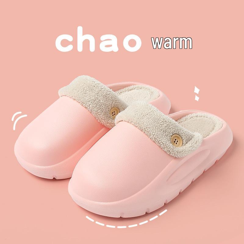 2025 Women's Fuzzy Outdoor Slippers: Autumn/Winter Detachable Closed-Toe Comfort Cotton Shoes