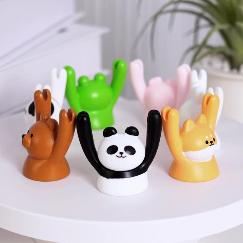 Raising Hand Animal Photo Holder Table Number Holders Microlandscape Ornament Memo Photo Holder Dollhouses Accessories