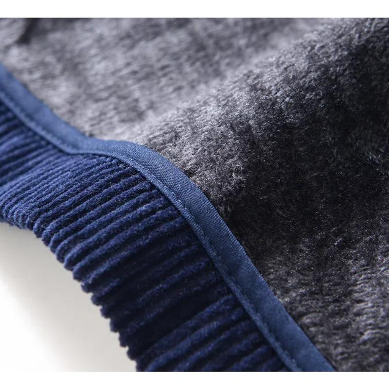 Warmer Mantel für Herbst und Winter für Herren, britische Anzüge und Blazer, Cord-Fleecejacke, einfarbig, einfacher Stil, dicke Jacken