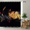 2D Flat Naruto Anime Tobirama Senju Character Collage Print Waterproof Shower Curtain For Bathroom Decor