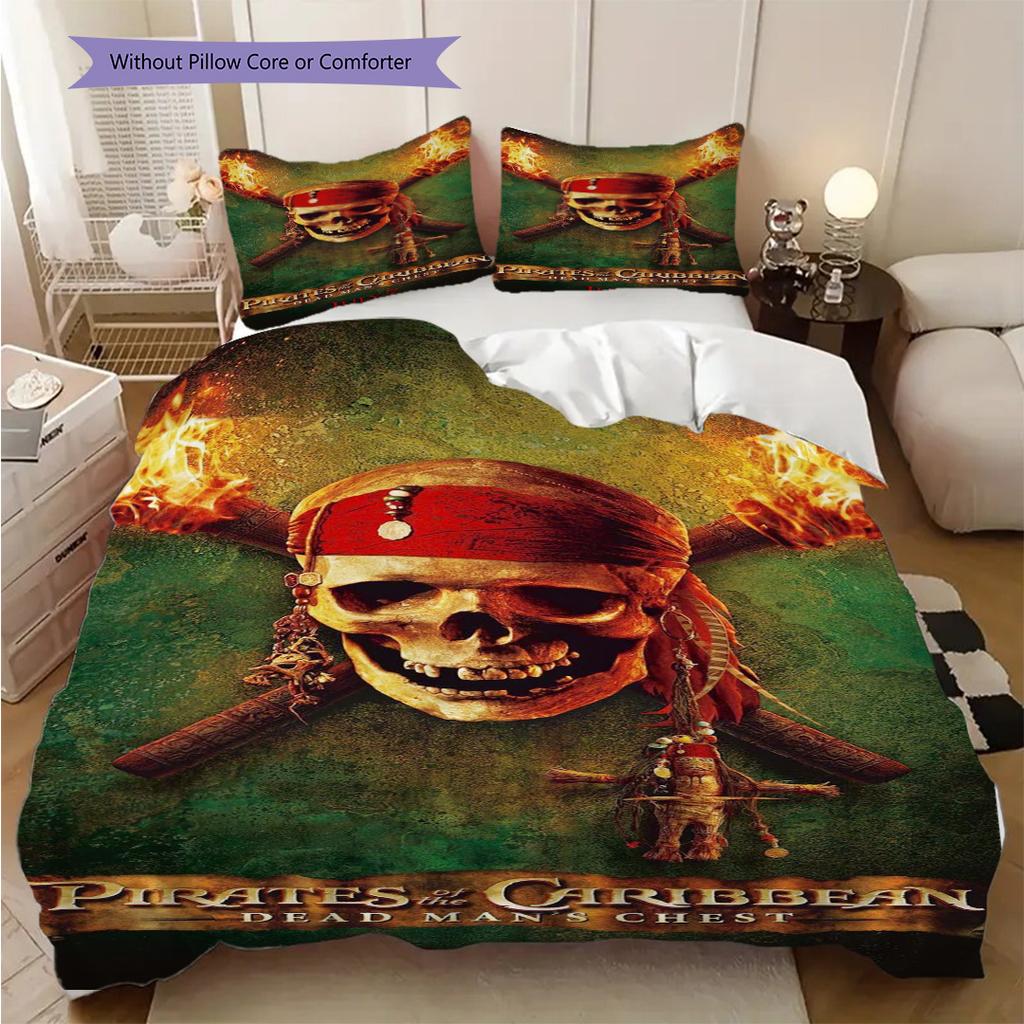 Jack Sparrow'S Adventure Pirate'S Life Bedding 1 Duvet Cover 2 Pillowcase Without Core Christmas Birthday Gift Duvet Cover And Pillowcase