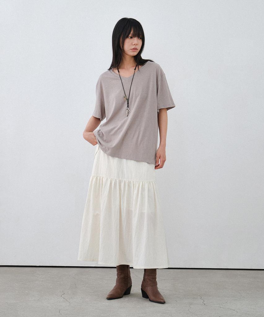 Hilliment Women'S Olive Long Skirt (Ivory)