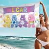CARE BEARS Microfiber Printed Beach Towel Mountain Climbing Yoga Beach Swimming Running Absorbent Soft Towel