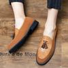 Vintage Brown Casual Oxfords Men's Leather Shoes Large Size 38-48 Designer Tassel Dress Shoes Men Italian Luxury Loafers Shoes