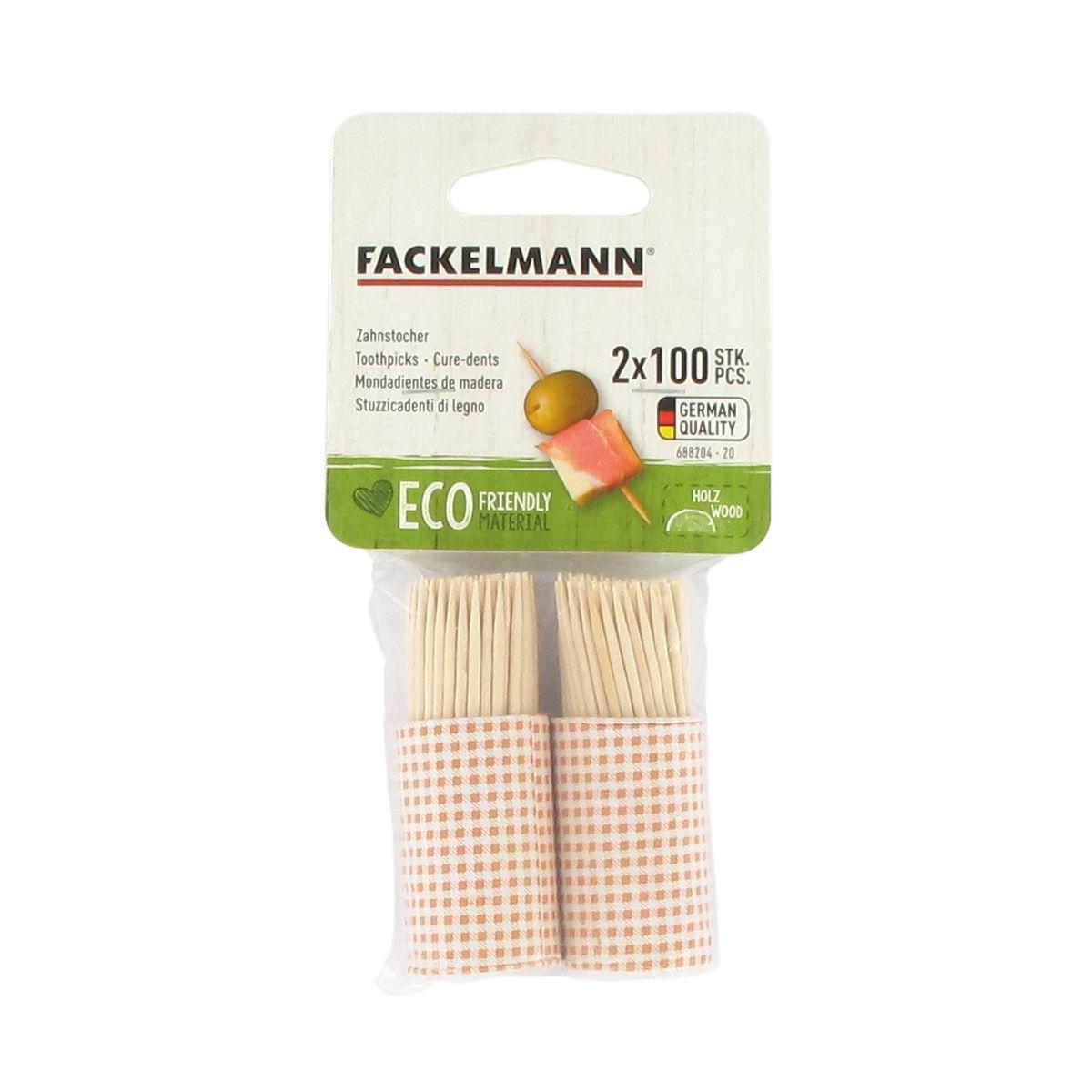 

Лот из 2 бочонков по 100 деревянных зубочисток Fackelmann Wood Edition ref. 688204