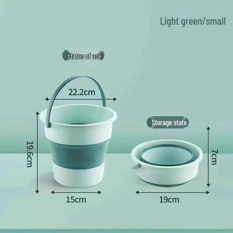 

Durable Folding Portable Multi-Use Plastic Bucket: Ideal for Laundry, Outdoor Fishing, Car Storage, and More