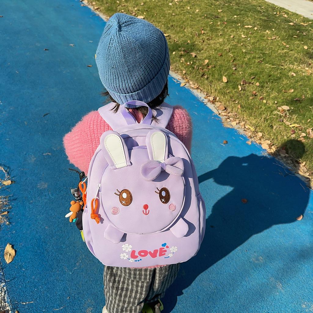 Schoolbag Children's Cute School Rabbit Small Backpack Kindergarten School Bag Girls Boys and Girls Baby Small Class Middle Class Backpack